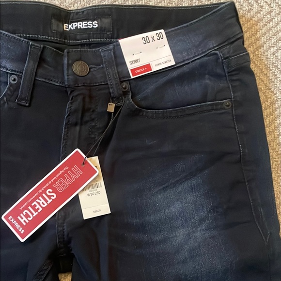 NWT Express hyper stretch Dark Blue Jeans - Picture 2 of 7